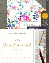 Load image into Gallery viewer, KJV Comfort Print Journal the Word Bible, Cloth over Board, Pink Floral
