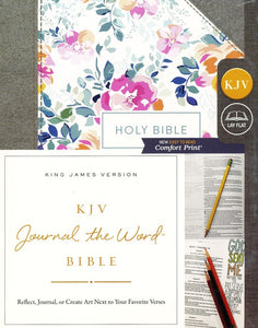 KJV Comfort Print Journal the Word Bible, Cloth over Board, Pink Floral