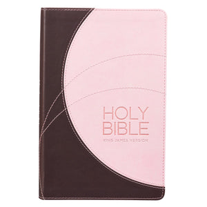 Brown and Pink Faux Leather King James Version Deluxe Gift Bible KJV052