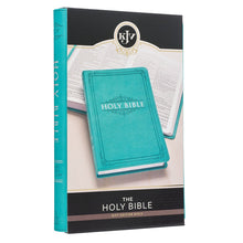 Load image into Gallery viewer, Teal Faux Leather King James Version Gift Edition Bible KJV059
