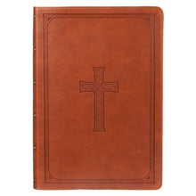 Load image into Gallery viewer, Tan Faux Leather Super Giant Print King James Version Bible KJV077
