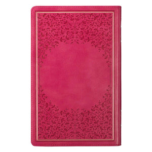 Pink Faux Leather King James Version Deluxe Gift Bible with Thumb Index KJV115