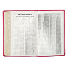 Load image into Gallery viewer, Pink Faux Leather King James Version Deluxe Gift Bible with Thumb Index KJV115
