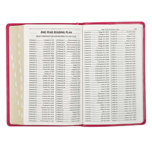 Pink Faux Leather King James Version Deluxe Gift Bible with Thumb Index KJV115