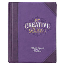 Load image into Gallery viewer, Purple Faux Leather Hardcover KJV My Creative Bible
