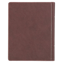 Load image into Gallery viewer, Brown and Pink Faux Leather Hardcover Note-taking Bible KJV128
