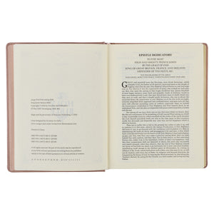 Pearlescent Mauve Faux Leather Hardcover Large Print KJV Note-taking Bible - KJV188