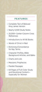 KJV Cross Reference Study Bible--cloth over hardcover, turquoise floral