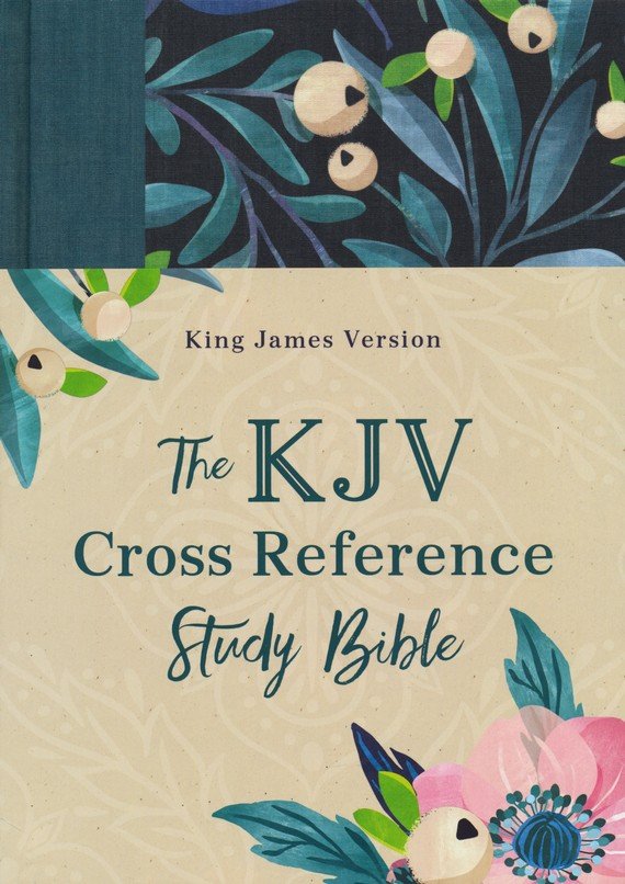 KJV Cross Reference Study Bible--cloth over hardcover, turquoise floral