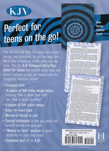 KJV Compact Ultrathin Bible for Teens, Blue Vortex LeatherTouch