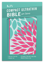 Load image into Gallery viewer, KJV Compact Ultrathin Bible for Teens, Green Blossoms LeatherTouch
