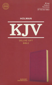 KJV Deluxe Gift Bible--soft leather-look, burgundy
