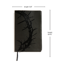 Load image into Gallery viewer, KJV Large Print Personal Size Reference Bible, Charcoal Leathertouch
