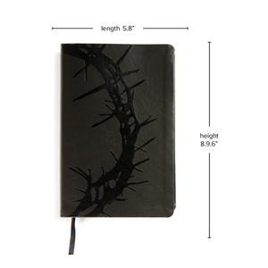 KJV Large Print Personal Size Reference Bible, Charcoal Leathertouch