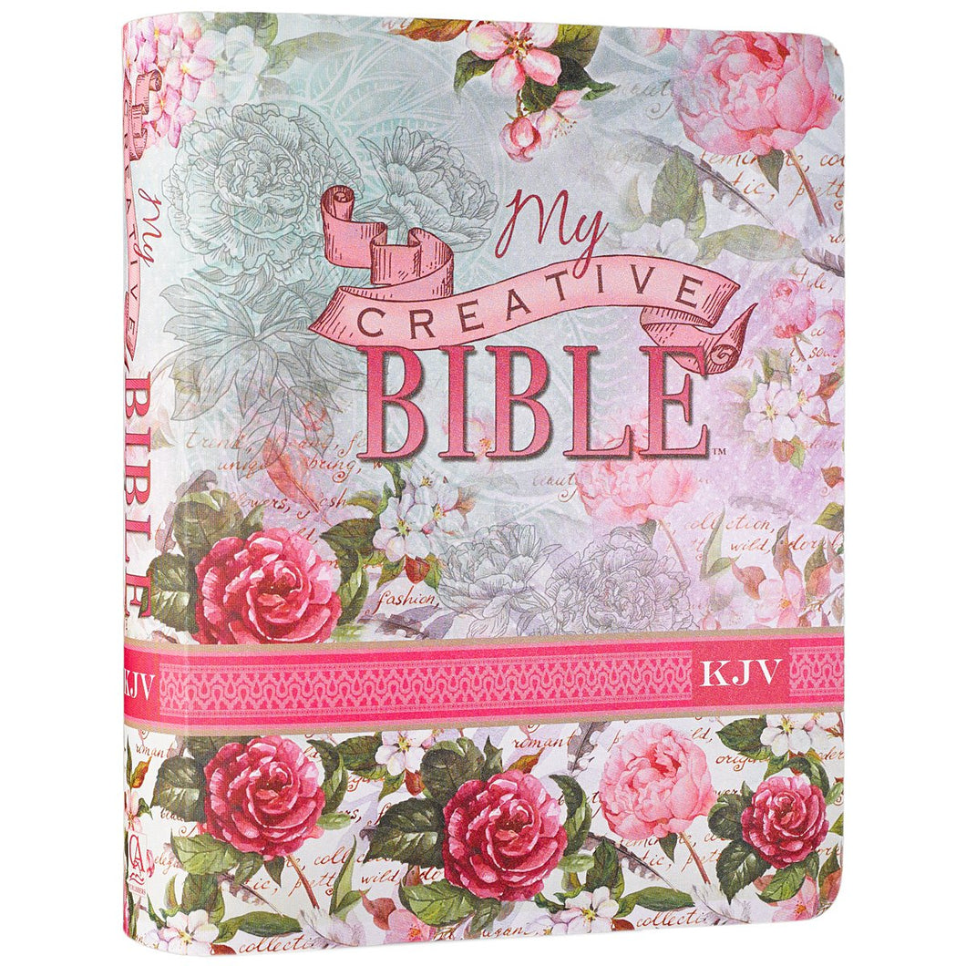 KJV Holy Bible, My Creative Bible, Silky Floral Flexcover Journaling Bible - KJV031