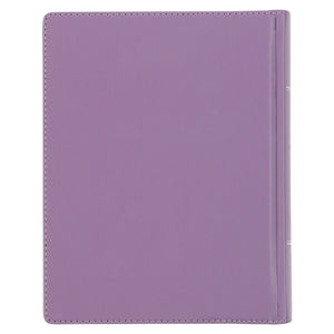 KJV Purple Floral Faux Leather Hardcover Note-taking Bible KJV129