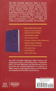 KJV Ultrathin Reference Bible - soft leather-look, purple