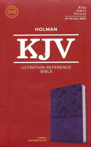 KJV Ultrathin Reference Bible - soft leather-look, purple