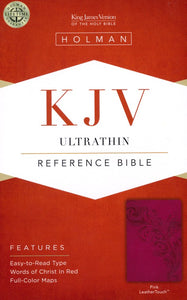 KJV UltraThin Reference Bible, Pink LeatherTouch