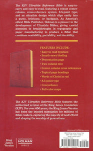 KJV Ultrathin Reference Bible--soft leather-look, brown