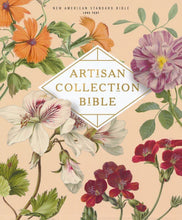 Load image into Gallery viewer, NASB, Artisan Collection Bible, Leathersoft, Almond Floral, Red Letter, 1995 Text, Comfort Print
