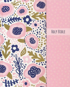 NIV Journal the Word Double-Column Bible for Girls--hardcover, pink with magnetic