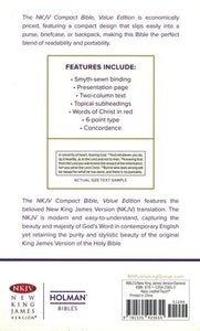 NKJV Compact Bible, Value Edition--soft leather-look, navy