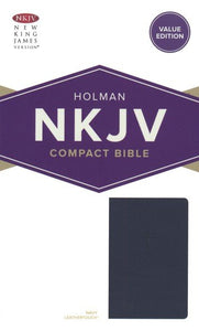 NKJV Compact Bible, Value Edition--soft leather-look, navy