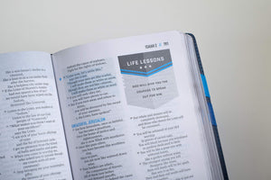 NLT Boys Life Application Study Bible, TuTone (LeatherLike, Midnight Blue)