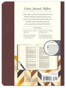 NLT Reflections Bible LeatherLike Hardcover, Mahogany Brown