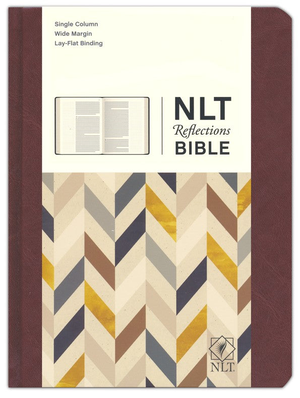 NLT Reflections Bible LeatherLike Hardcover, Mahogany Brown