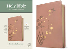 Load image into Gallery viewer, NLT Thinline Reference Holy Bible (Red Letter, LeatherLike, Brushed Pink) Leather
