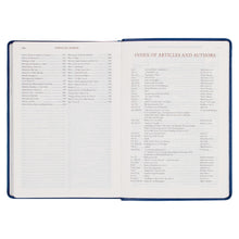 Load image into Gallery viewer, Navy Blue Faux Leather Spiritual Growth Bible
