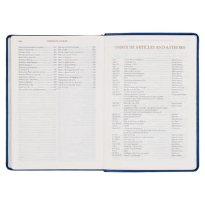 Navy Blue Faux Leather Spiritual Growth Bible