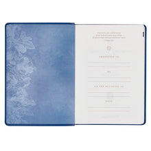 Load image into Gallery viewer, Navy Blue Faux Leather Spiritual Growth Bible
