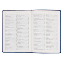 Load image into Gallery viewer, Navy Blue Faux Leather Spiritual Growth Bible
