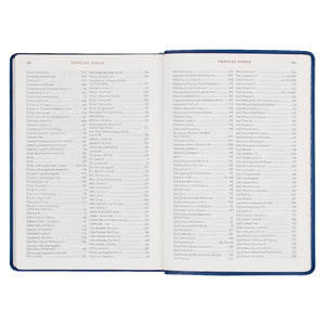 Navy Blue Faux Leather Spiritual Growth Bible