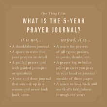 Load image into Gallery viewer, ONE THING I ASK 5-YEAR PRAYER JOURNAL: VICTORIA THEME
