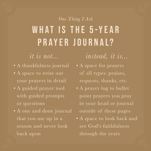 ONE THING I ASK 5-YEAR PRAYER JOURNAL: VICTORIA THEME