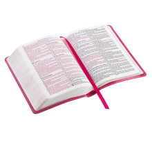 Load image into Gallery viewer, Pink Faux Leather Compact King James Version Bible - KJV009
