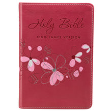 Load image into Gallery viewer, Pink Faux Leather Compact King James Version Bible - KJV009
