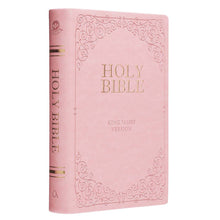 Load image into Gallery viewer, Pink Faux Leather Giant Print Full-size King James Version Bible with Thumb-index - KJV149

