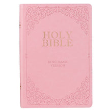 Load image into Gallery viewer, Pink Faux Leather Giant Print Full-size King James Version Bible with Thumb-index - KJV149
