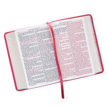 Load image into Gallery viewer, Pink Faux Leather Large Print Compact King James Version Bible - KJV071
