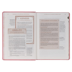 Pink Faux Leather Spiritual Growth Bible