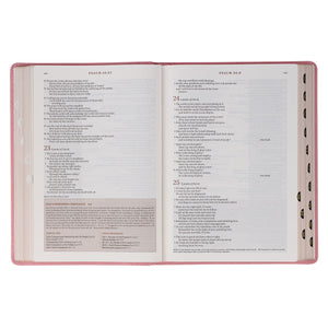 Pink Faux Leather Spiritual Growth Bible