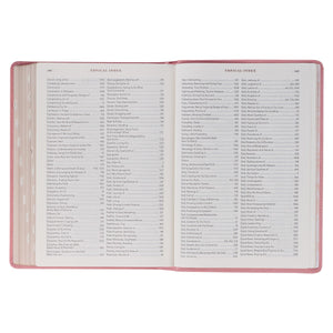 Pink Faux Leather Spiritual Growth Bible