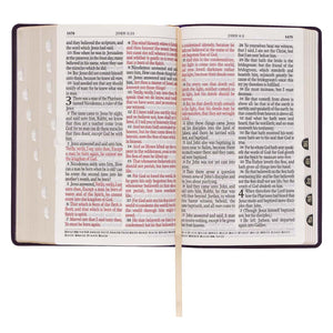 Purple Faux Leather Giant Print King James Version Bible with Thumb Index - KJV140