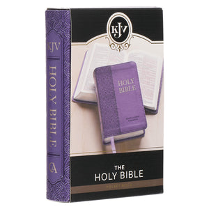 Purple Faux Leather King James Version Mini Pocket Bible  KJV150