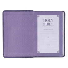 Load image into Gallery viewer, Purple Faux Leather King James Version Pocket Bible - KJV150
